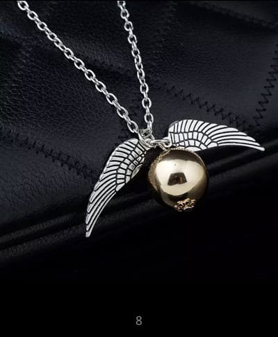 Akyol - goudkleurig snaai ketting - ketting - ketting tijd drijven - tijd drijven - snaai - zwerkbal - halsketting – tijdverdrijver – time turner - ketting met vleugels