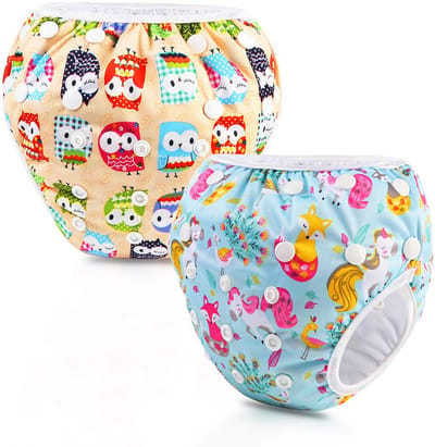 Dailygoody - Babyzwemluier - Herbruikbare zwemluiers - Ideaal voor zwembad of vakantie - 0-3 jaar - Wasbare zwemluiers - Voor baby's van 3-10 kg
