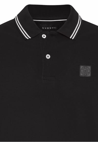 Bugatti Herren Poloshirt met contrasterende strepen
