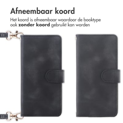 imoshion Hoesje - Geschikt voor Motorola Edge 70 - Bookcase met koord - Zwart