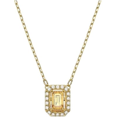 Swarovski Una Kloppend Hart Millenia Vierkant Geslepen Zirkonia Ketting Damesketting Goud Verguld 5598421 Box (Random Color) beige