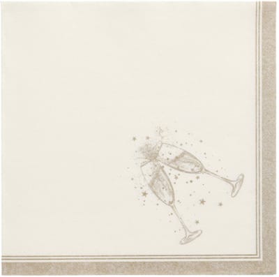 8x 20 Servetten ROYAL Collection 1/4 vouw 40 cm x 40 cm goud Festivities