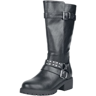Rock Rebel by EMP - Rock Laarzen - Laarzen met riempjes en nagels - EU37 - voor Vrouwen - zwart