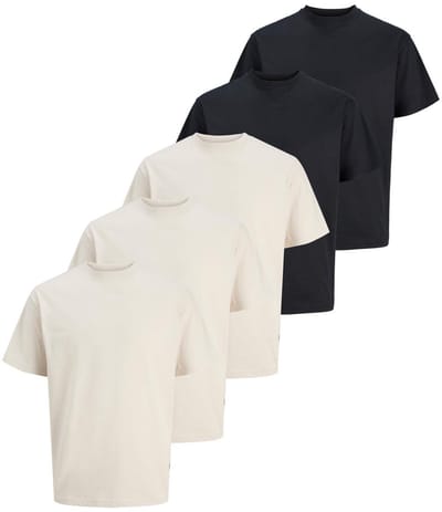 Jack & Jones Heren t-shirt 5 pack Organic Relaxed