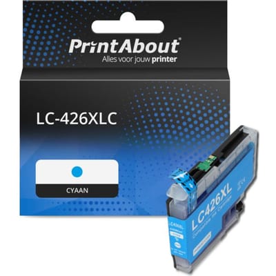 PrintAbout huismerk Inktcartridge LC-426XLC Cyaan Hoge capaciteit Geschikt voor Brother