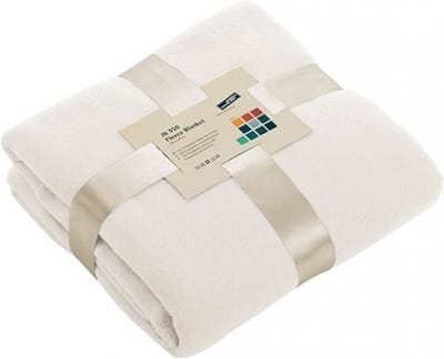 James & Nicholson Fleece bankdeken/plaid - offwhite - 130 x 170 cm - 240 grams - pluisvrij - wasbaar
