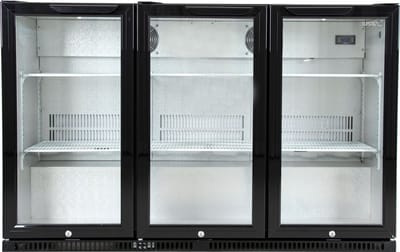 Husky C3-865-BK-NL-HU - Flessen Koelkast - Met Glazen Deuren - 301 Liter - Zwart