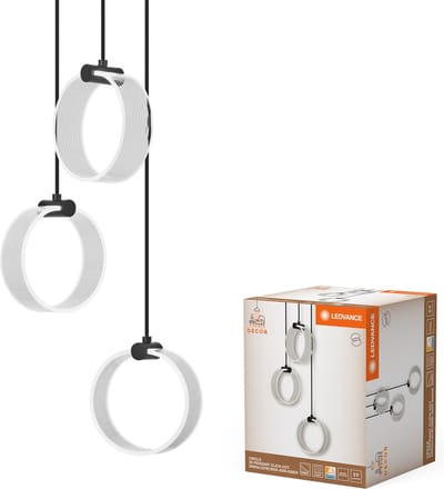 LEDVANCE Decor Circle 3XHanglamp PL 20W Click CCT Zwart