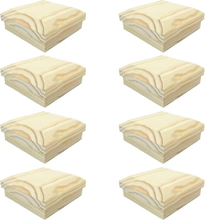 Houten paaldoppen - Paalkappen - Buitenafwerking - Plat ontwerp - Past op 4x4 palen - Houtkleur