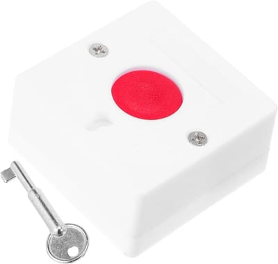 Noodoproep Knop - Alarm Schakelaar - Hulp Inroepen - Sleutelvergrendeling - 5 Stuks - Wit