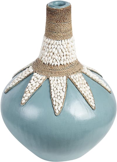 SILAU - Decoratieve vaas - Blauw - Terracotta