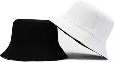 Bucket Hat - Reversible - Vissershoedje - Zonnehoedje - Regenhoedje - Dames - Heren - Unisex - Vrouwen - Zwart/wit