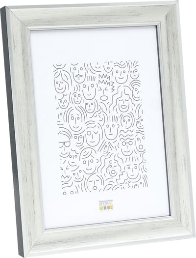 Deknudt Frames fotolijst S40JE2 - zilver met zwarte zijkant - 20x28 cm