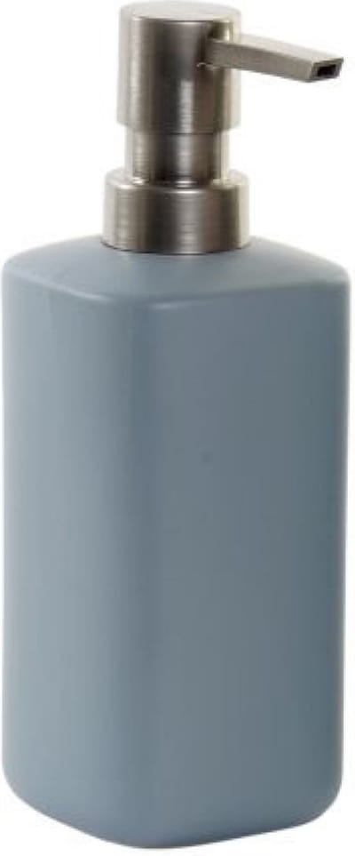 Items Zeeppompje - 19 cm - polystone - lichtgrijs/zilver - 300 ml - navulbaar - toilet/badkamer