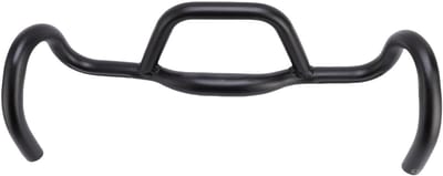 Fiets Gebogen Stuur - Gravel Stuur - Comfortabel Fietsen - Schokabsorberende Aluminiumlegering - 31.8 x 480mm - Zwart