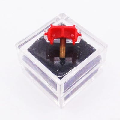 Platenspeler Naald - Pick-up Naald - Muziek Afspelen - Brede Compatibiliteit - 1.48 x 1.13 cm - Rood