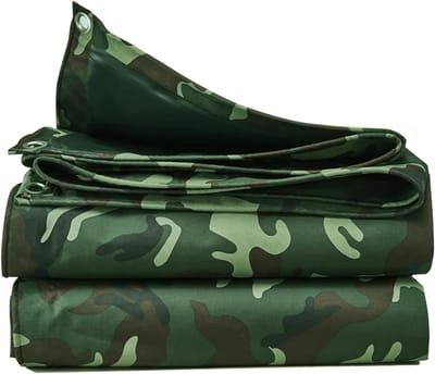 Zwaar Canvas Zeildoek - Waterdichte Bodem - Buiten Beschermen - Versterkte Randen - 1.2x1.8 Meter - Camouflage