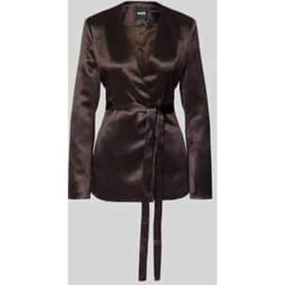slim fit blazer met strikceintuur