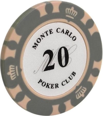 5 stuk Professionele Upscale Klei Casino Texas Poker Chips 14G waarde 20