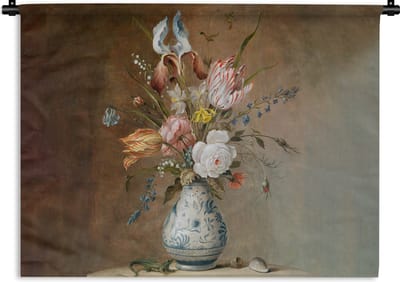 Wandkleed - Wanddoek - Oude meesters - Bloemen - Balthasar van der Ast - 120x90 cm - Wandtapijt