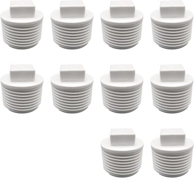 PVC Cleanout Pluggen - Pijp Eindkappen - Leidingen Afsluiten - Corrosiebestendig PVC - 3/4 " NPT Mannelijk - Wit