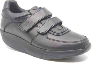 MBT, KARIBU 17 UNISEX, 700927-03, Zwarte dames klittenbandschoenen met ronde afwikkelzolen