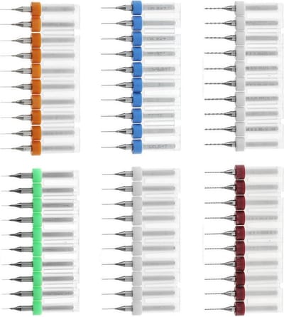 Set van 10 micro boortjes in een doosje (0.10 mm)