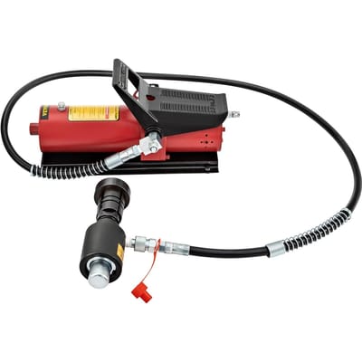 Élargisseur hydraulique de tuyau d'échappement, taille de 1-5/8  à 4-1/4 , pompe à pédale 10 T incluse avec 4 mandrins, 2 mallettes de rangement pour tubes en cuivre et aluminium de voiture