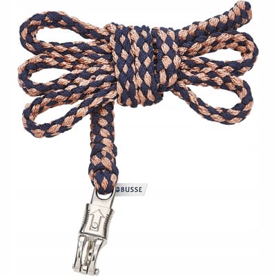 Busse Spirit Paardentouw Blauw/Beige met Paniek Karabijn