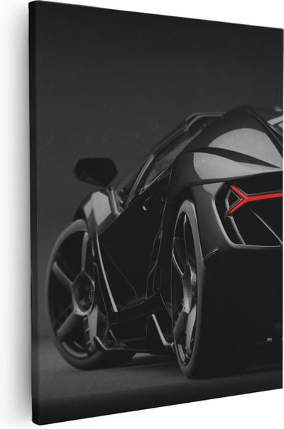 Artaza Canvas Schilderij Sportauto - 40x50 cm - Muurdecoratie Auto - Wanddecoratie Mancave - Schilderijen Op Canvas Industrieel