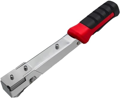 Nietmachine Spijkerhamer - Handspijkerhamer Tacker - Houtwerk Meubelstoffering - Gestroomlijnd Nagelladen - 30 cm - Zilver