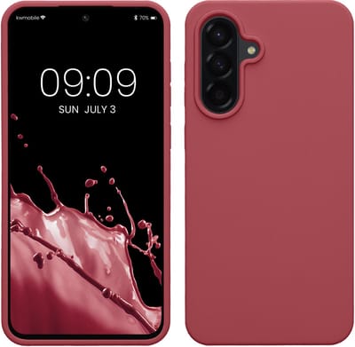 kwmobile telefoonhoesje geschikt voor Samsung Galaxy A56 5G - Hoesje met siliconen coating - Smartphone case in donkerroze