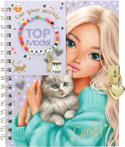 SnelShoppen - Paars Dagboek met Hartjesslot, Gelinieerde Pagina's, Parelarmband en Sleutel, Perfect voor Kinderen en Creatieve Geesten