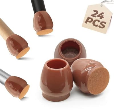Vloerbeschermers voor Stoelpoten - 24 Stuks - Antislip en Krasbestendig - Ronde Pads voor 15-20 mm Diameter