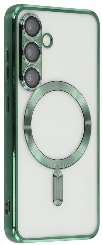 Hoesje Geschikt voor Samsung Galaxy S26 Plus hoesje backcover Groen – Geschikt voor Magsafe Lens beschermer – Transparant