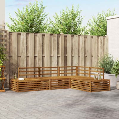 vidaXL - 5 - st - Buiten - bank - set - Massief - Acacia - Hout - Naturel