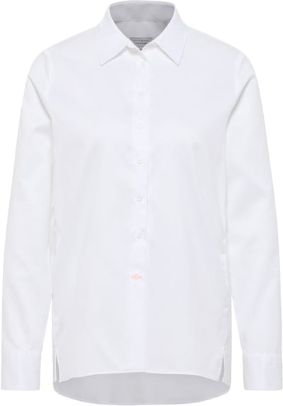 ETERNA 1863 dames blouse A-lijn - twill satijnbinding - wit