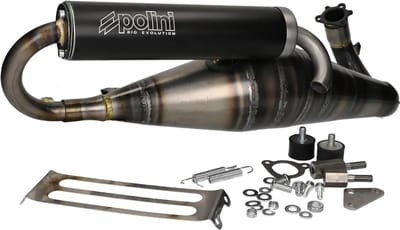 Polini 70cc Evolution Cross uitlaat voor Piaggio 50cc 2 takt (lang carter)