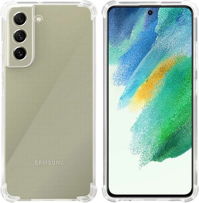 Cadorabo Hoesje geschikt voor Samsung Galaxy S21 FE in Doorzichtig - Beschermhoes gemaakt van flexibel TPU Silicone Case Cover
