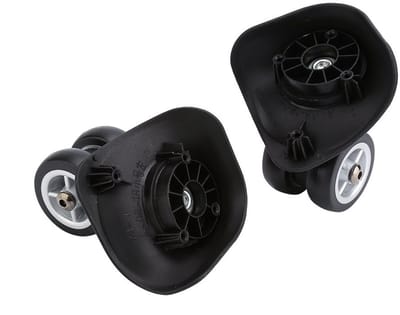 Dailygoods- Kofferwielen Vervangset - 2 Stuks - PVC - Ondersteuningswielen - Trolleywielen - Schwenkbaar - Geschikt voor Koffers - Bagagewielen