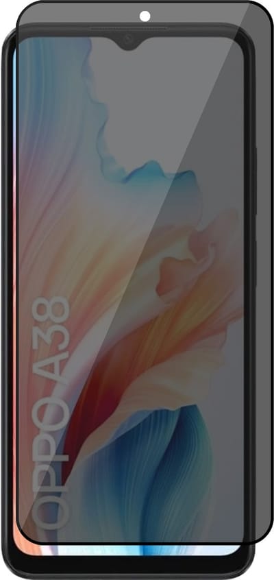 Privacy Screenprotector geschikt voor Oppo A38 / A18 - Volledig Dekkend Glas Screen Protector