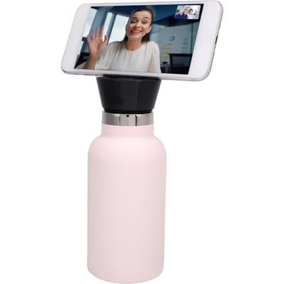 Waterfles met BT Speaker Oplaadbare Magnetische Speaker Waterfles Roestvrij Stalen Waterfles voor Sport Gym 350ml cherry blossom powder