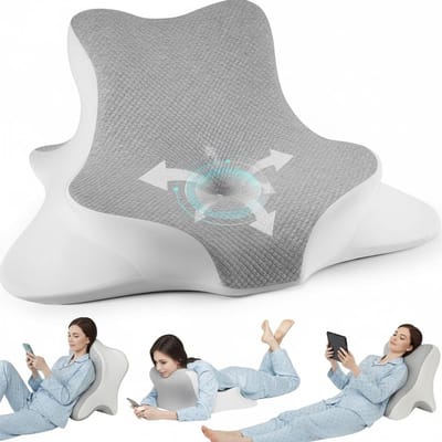 Ergonomisch Nekkussen van Geheugenfoam voor Slaapcomfort, Verstelbaar en Wasbaar Kussen voor Zij- en Rugslapers