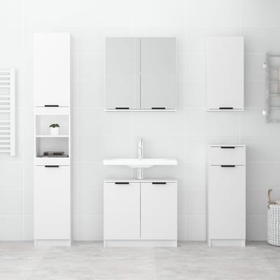 vidaXL - Badkamerkast - met - spiegel - 64x20x67 - cm - wit
