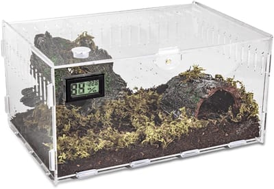 Dailygoody - Acryl Terrarium - Draagbare Voederbox - Mini Terrarium voor Reptielen - 30 cm x 20 cm x 15 cm - Veilig voor Huisdieren - Geschikt voor