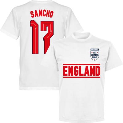 Engeland Sancho 17 Team T-Shirt - Wit - XS