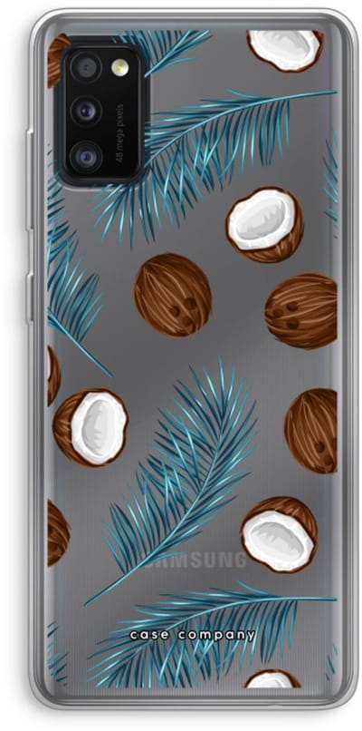 Case Company® - Hoesje geschikt voor Samsung Galaxy A41 hoesje - Kokosnoot - Soft Cover Telefoonhoesje - Bescherming aan alle Kanten en Schermrand