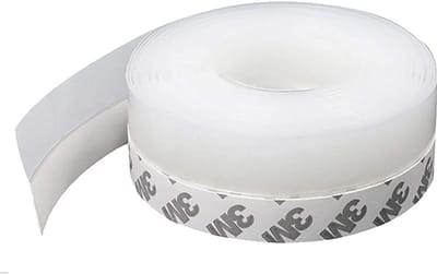 Deurlijm, Zelfklevende waterdichtheidsband voor deur en raam, Siliconelijm voor glaswanden, Anti-muizen, mieren, kakkerlakken, insecten, Waterdicht, winddicht, stofdicht, geluidswerend (Transparant 25mm x 5m)