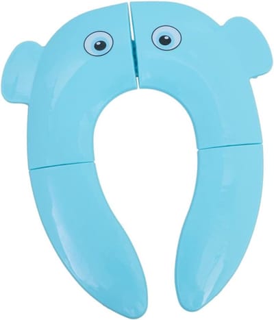 Opvouwbare Toiletbril - Reis Potje - Zindelijkheidstraining - Past op Ronde Brillen - 36 x 26 cm - Blauw