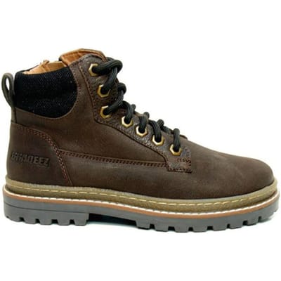 Braqeez 425920-517 Jongens Veterboots - Bruin - Leer - Veters